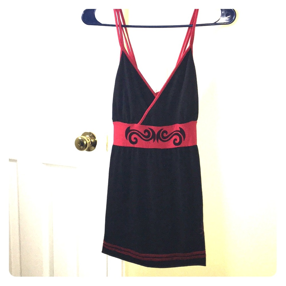 Black and red tank top